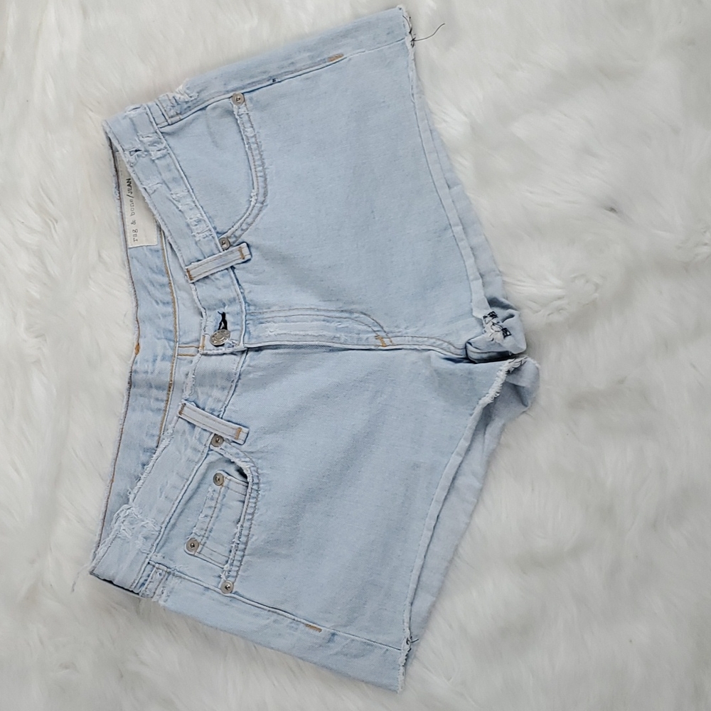 Rag & Bone cut off denim shorts in Del Norte women distressed size 27